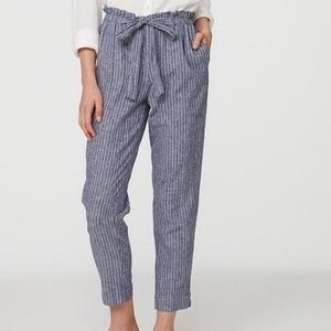 beachlunchlounge giavanna pants indigo blue color Sz M linen striped